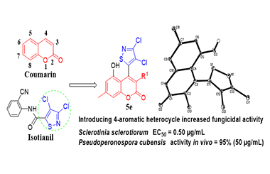 Synthesis, Crystal Structure and Fungicidal Activity of 3-Chloro-4-(3,4-dichloroisothiazol-5-yl)- 5-hydroxy-7-methyl-2H-chromen-2-ones 2011-3108